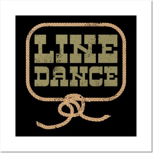 Line Dance Country Dancing Rope Western Posters and Art